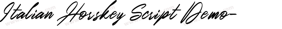 Italian Horskey Script Demo字体转换